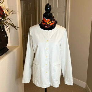 Eileen Fisher Off White jacket/Blazer Size L